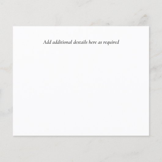 Herfstige kleuren bruiloftcollectie - Budget (Achterkant)