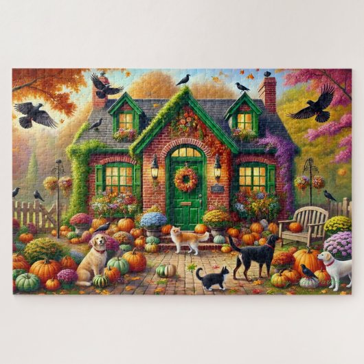 Herfstige knusse cottage charme 1014 puzzel (Horizontaal)
