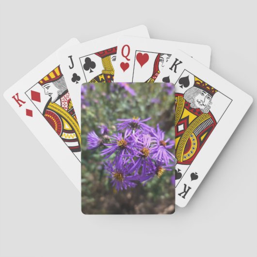 Herfstige Paarse Gloed Pokerkaarten (Achterkant)