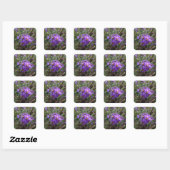 Herfstige Paarse Gloed Vierkante Sticker (Vel)