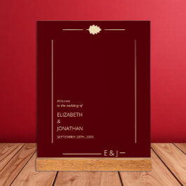 Herfstige Trouw in Bourgondië Acryl Bord