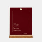 Herfstige Trouw in Bourgondië Acryl Bord (Voorkant)