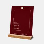 Herfstige Trouw in Bourgondië Acryl Bord (Hoek)