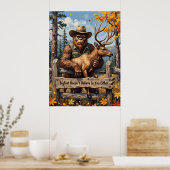 Herfstironie: Bigfoot's Woodland Observation Poster (Keuken)