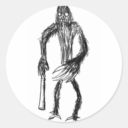 Herfstjaren van Yeti Ronde Sticker (Voorkant)