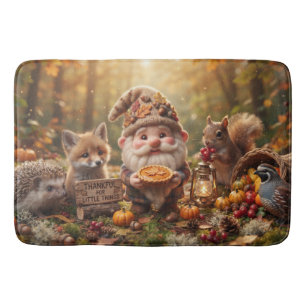 Herfstkabouter met dieren en taart Thanksgiving  Badmat