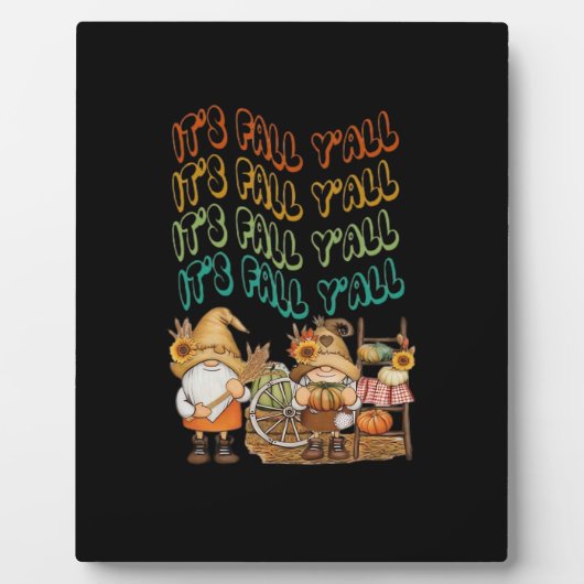 Herfstkabouter met onze It's Fall Y'all-ontwerp Fotoplaat (Voorkant)