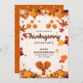 Herfstkabouter met pompoenen Hart Boom Kunst Kaart (Voorkant / Achterkant)