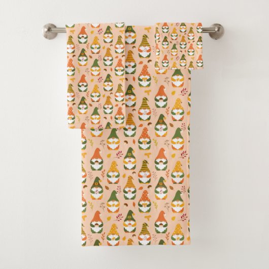 Herfstkabouters in het bospatroon bad handdoek (Insitu)