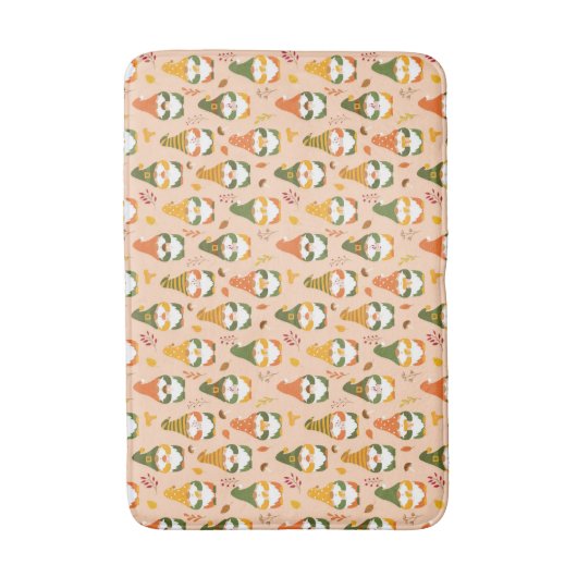 Herfstkabouters in het bospatroon badmat (Voorkant Verticaal)