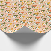 Herfstkabouters in het bospatroon cadeaupapier (Hoek)