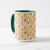 Herfstkabouters in het bospatroon mok (Voorkant links)