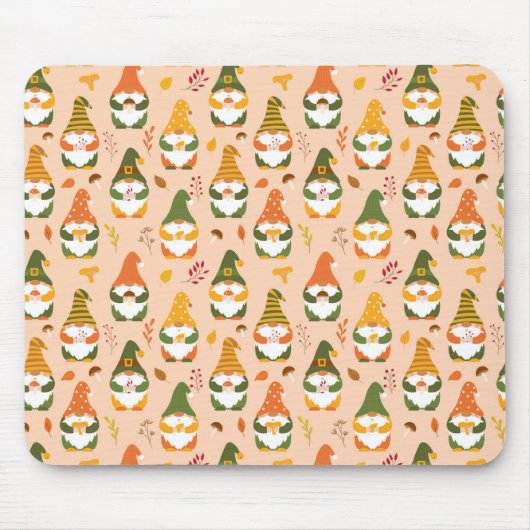 Herfstkabouters in het bospatroon muismat (Voorkant)