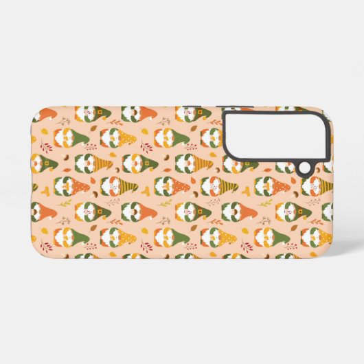 Herfstkabouters in het bospatroon samsung galaxy hoesje (Achterkant horizontaal)