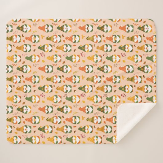 Herfstkabouters in het bospatroon sherpa deken (Voorkant (horizontaal))