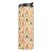 Herfstkabouters in het bospatroon thermosbeker (Gedraaid links)