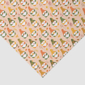 Herfstkabouters in het bospatroon tissuepapier (Detail)