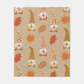 Herfstkabouters met esdoorn en eikenbladeren fleece deken (Voorkant)