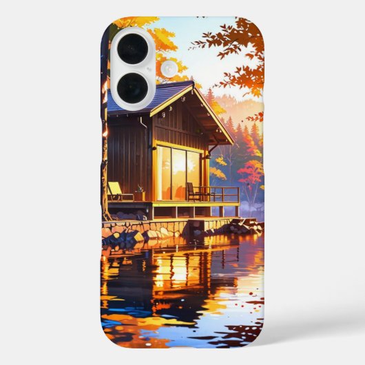 herfstkajuit aan het meer Case-Mate iPhone case (Achterkant)