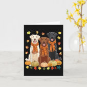 Herfstkalebas Labrador Retriever Thanksgiving Kaart (Gele Bloem)