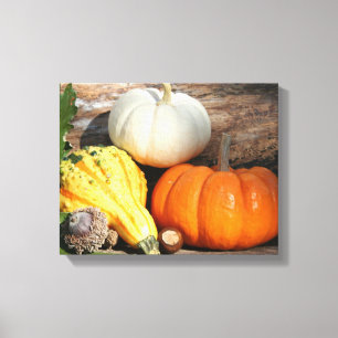 Herfstkalebassen Herfst Decoratieve kunstdoek Canvas Afdruk