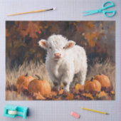 Herfstkalf tussen pompoenen decoupage tissuepapier (Craft)