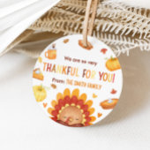 Herfstkalkoen pompoen Thanksgiving Bedankjes Labels