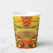 Herfstkalkoen pompoenen Thanksgiving papieren beke Papieren Bekers (Links)