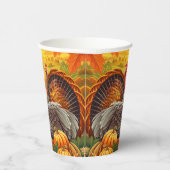 Herfstkalkoen pompoenen Thanksgiving papieren beke Papieren Bekers (Rechts)