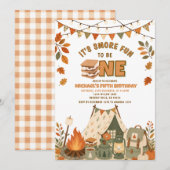 Herfstkampvuur Camping Verjaardagsfeest Kaart (Voorkant / Achterkant)