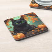 Herfstkat Bier Onderzetter (Linkerzijde)