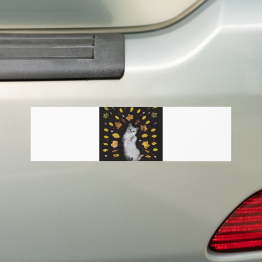 herfstkat bumpersticker (Op auto)