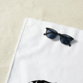 Herfstkat in Bold Stride Strandlaken (In situ)