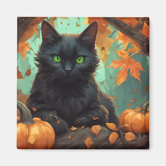 Herfstkat Magneet (Voorkant)