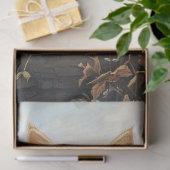 Herfstkatje met pompoenen decoupage tissuepapier (Geschenk)