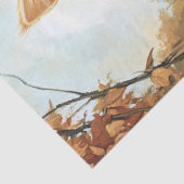 Herfstkatje met pompoenen decoupage tissuepapier (Detail)
