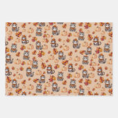Herfstkatten en pompoenen inpakpapier vel (Voorkant)