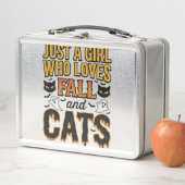 Herfstkatten Halloween-meisje Vintage Grafisch ont (In situ)