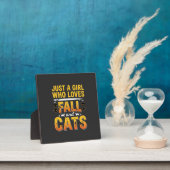 Herfstkatten Meisje Halloween-ontwerp_1 Fotoplaat (Insitu)