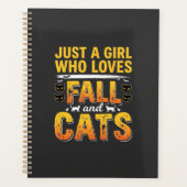 Herfstkatten Meisje Halloween-ontwerp_1 Planner (Voorkant)