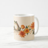 Herfstkikkers en bloemenelegantie koffiemok (Voorkant rechts)