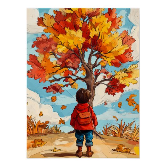 herfstkind perfect poster (Voorkant)