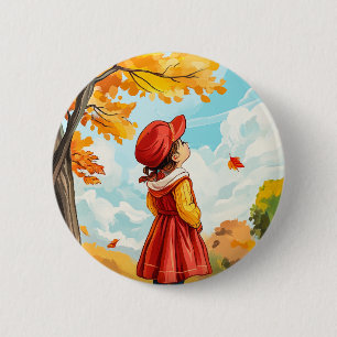 Herfstkind Ronde Button 5,7 Cm