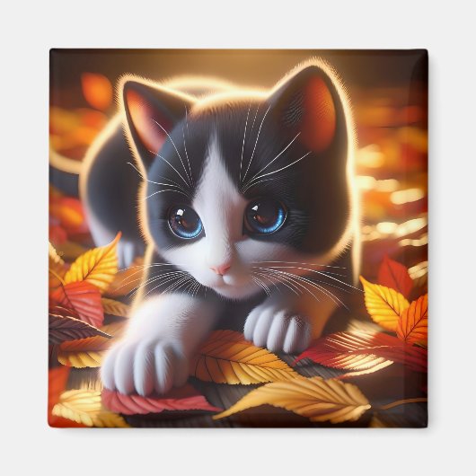 herfstkittenmagneet magneet (Voorkant)