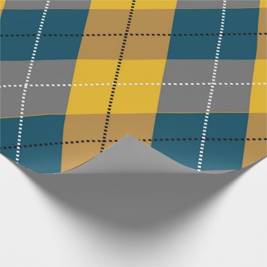 Herfstkleur Argyle geometrisch geruite patroon Cadeaupapier (Hoek)