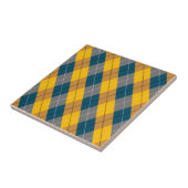 Herfstkleur Argyle geometrisch geruite patroon Tegeltje (Zijkant)