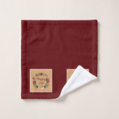 Herfstkleur en natuur met aanpasbare tekst bad handdoek (Wasdoekje)
