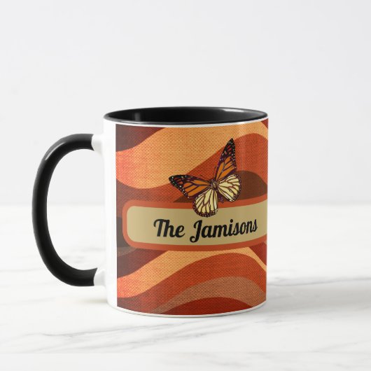 herfstkleur vlinder mok (Links)