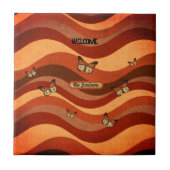 herfstkleur vlinder tegeltje (Voorkant)