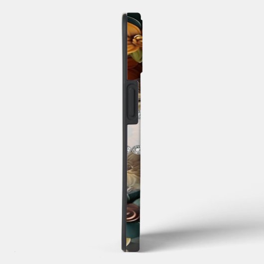 Herfstkleuren 3D-lijsten, diamantbloemen op maat Case-Mate iPhone Case (Achterkant / Rechts)